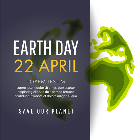 Earth Day. Eco friendly ecology concept. Flat Vector illustration.のイラスト素材