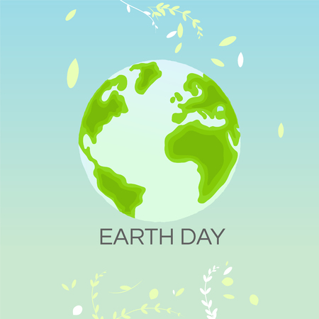 Earth day modern design concept Poster with map.のイラスト素材