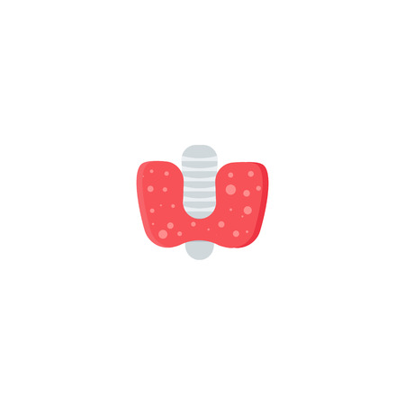 Thyroid gland. Human body organs anatomy icon. Medical concept. Anatomy of people.のイラスト素材