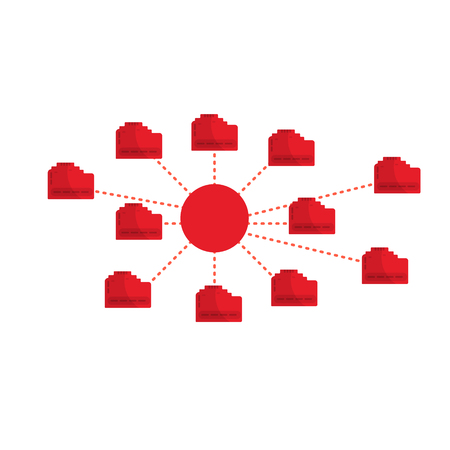 Factory concept isolated from the background, ecological style factory.のイラスト素材