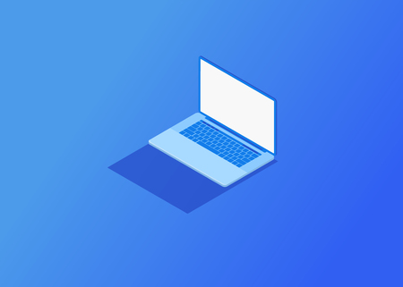 Isometric vector computer, laptop. 3d devicesのイラスト素材