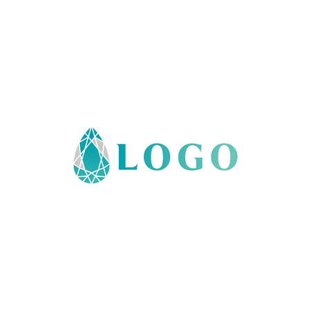 Trendy flat design crystal line logo element.  Geometric iconのイラスト素材