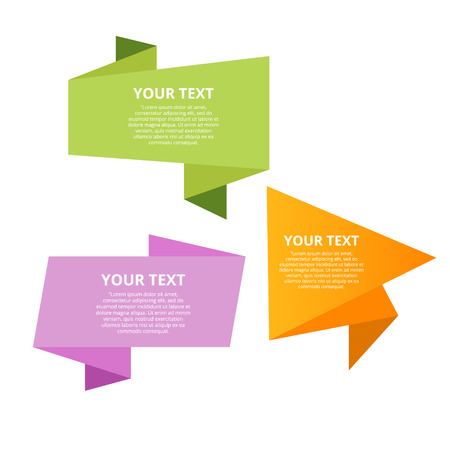 Style text templates speed origami for banner Vector abstract geometric origamiのイラスト素材