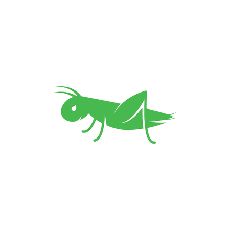 Logo Grasshopper, cricket insect logo  Geometric figure.のイラスト素材
