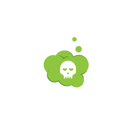 Cartoon Bad smells, stench aroma. Toxic, deadly gas. Vector illustrationのイラスト素材