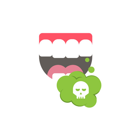 Cartoon Bad smells, stench aroma. Toxic, deadly gas. Vector illustrationのイラスト素材