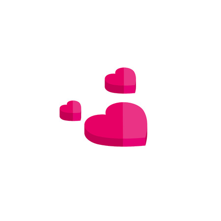 Heart  Isometric Symbol .Love heart with wing isometric icon. Vector illustration. 3d conceptのイラスト素材