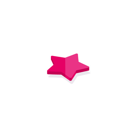 Star Isometric Symbol, Vector isolated flat icon.のイラスト素材