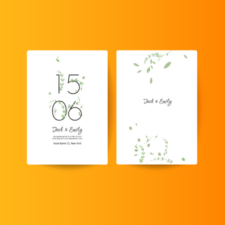 Wedding collection. Spring ornament concept. Wedding invite flyer. Wedding invite poster.のイラスト素材