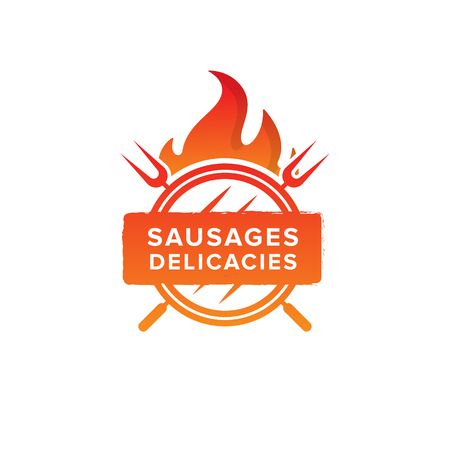 Restaurant logo template vector object for logotype or badge Design.のイラスト素材