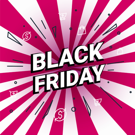 Black Friday sale inscription design template.Vector illustrationのイラスト素材