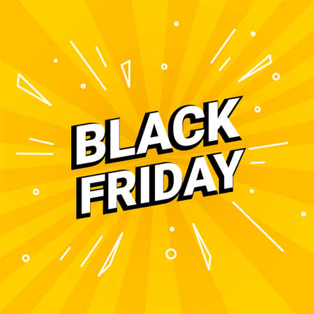 Black Friday sale inscription design template.Vector illustrationのイラスト素材