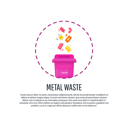 Keep clean and garbage sorting concept Gathering, sorting process of garbage.のイラスト素材