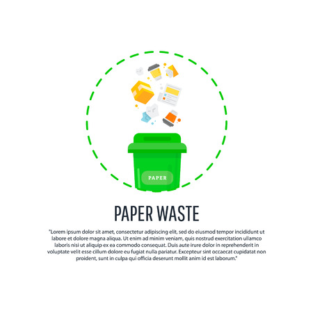 Keep clean and garbage sorting concept Gathering, sorting process of garbage.のイラスト素材