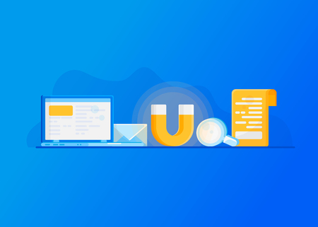 Attracting online customers. Digital inbound marketing,のイラスト素材