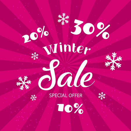 Winter  Super sale banner. Discount banner. Vector illustration.のイラスト素材