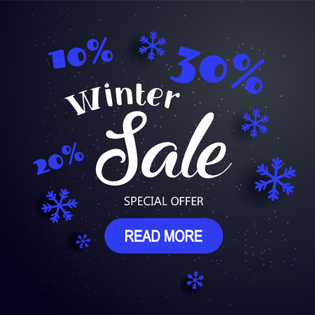 Winter  Super sale banner. Discount banner. Vector illustration.のイラスト素材