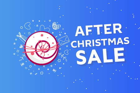 After christmas sale concept banner , snowdrift with christmas trees and different discountsのイラスト素材