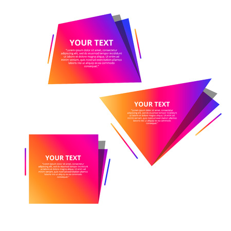 Style text templates speed origami for banner Vector Text Labelのイラスト素材
