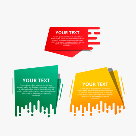 Style text templates speed origami for banner Vector Text Labelのイラスト素材