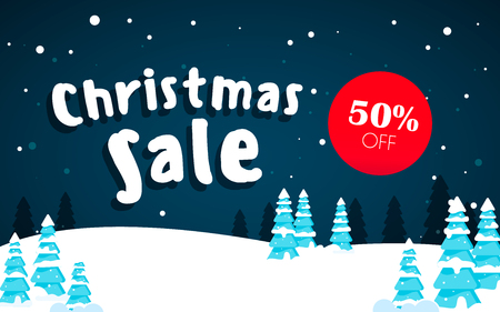 Christmas sale headers with red gift boxes.  Christmas banner, Xmas snowflakesのイラスト素材