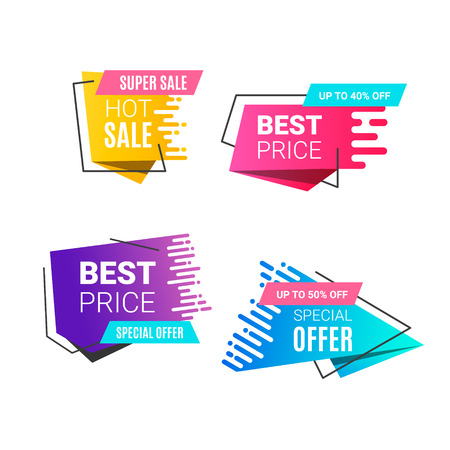 Collection of modern speed sale banner template.のイラスト素材