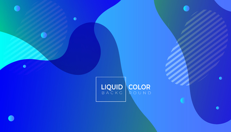 Liquid gradient color abstract geometric background. Minimal posterのイラスト素材