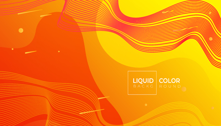 Fluid shapes color abstract geometric background with lines for web, brochure, catalog.のイラスト素材
