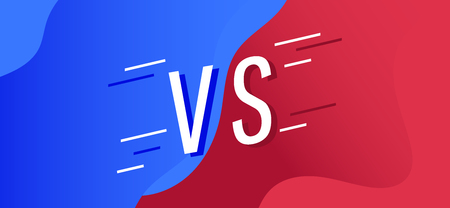 Concept Versus screen. flat modern background battleのイラスト素材