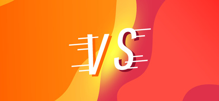 Concept Versus screen. flat modern background battleのイラスト素材