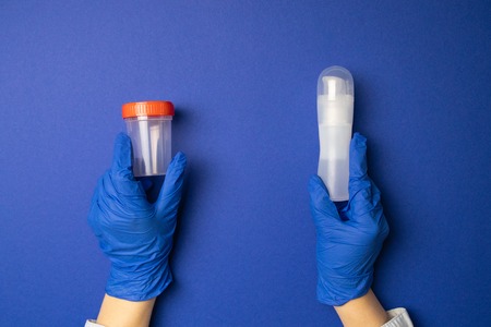 Health and infertility concept. Bank of sperm for artificial conception.の写真素材