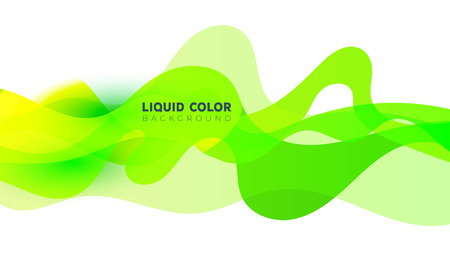 Fluid multicolor banner. Plastic liquid gradient waves sale banner templateのイラスト素材