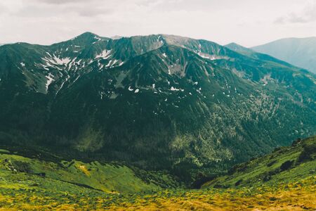 Beautiful view of Zakopane Tatra Mountains Kasprowy Wierch in the summer. Travel and tourism concept.の写真素材