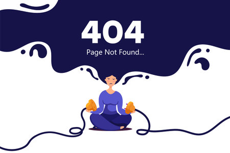 Creative concept illustration of the loss of internet connection on a site. A young girl with...