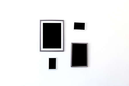 Frame picture on a white wall. Interior decor conceptの写真素材