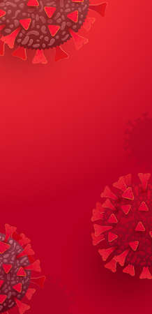 bacteria with a red background.のイラスト素材