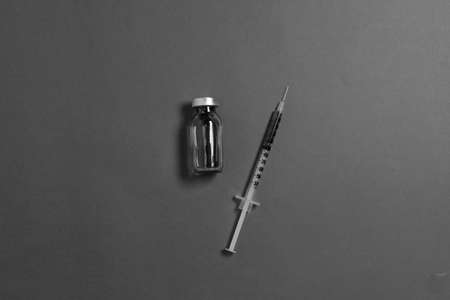 International day against drug abuse. Hard drugs on black tableの写真素材