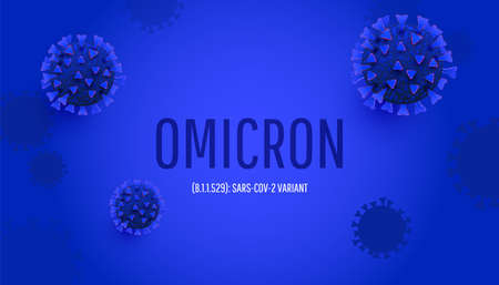 New Coronavirus or SARS-CoV-2 Variant Omicron B.1.1.529 outbreak influenza backgroundのイラスト素材