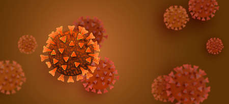 SARS-CoV-2 Coronavirus Variant Omicron cell delta 2021 2022 on red world map backgroundの写真素材