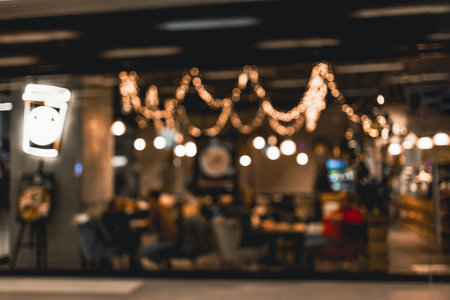 abstract blur coffee shop cafe and restaurant for background. High quality photoの写真素材