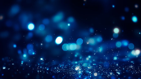 Glitter vintage lights background. Silver, blue and black.の素材