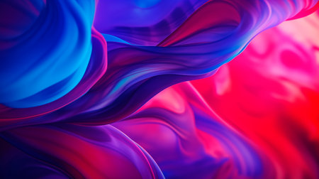 Blue neon purple color liquid waves futuristic background. Futuristic technology.の素材