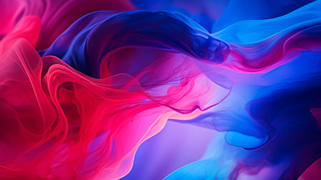 Blue neon purple color liquid waves futuristic background. Futuristic technology.の素材