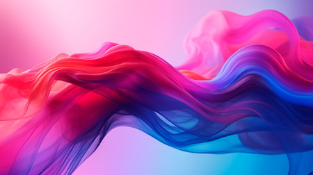 Blue neon purple color liquid waves futuristic background. Futuristic technology.の素材