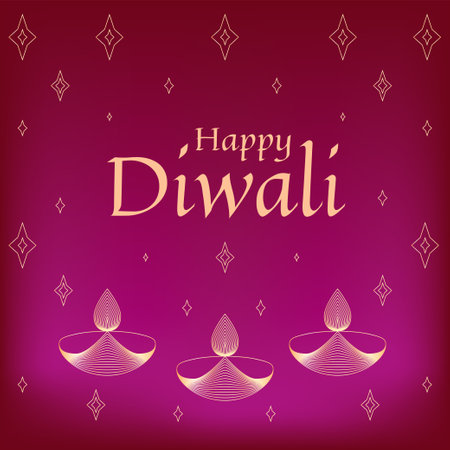 Happy Diwali Hindu festival. Indian festival of lightsのイラスト素材