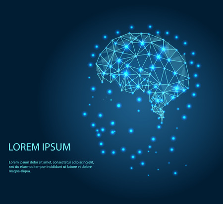 Human head with the brain insideのイラスト素材
