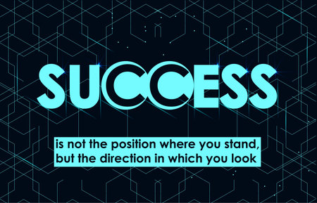Success quote in modern typography
