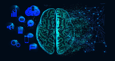 Left right human brain concept