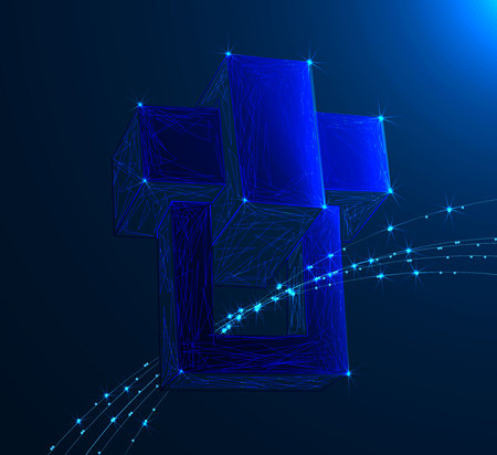 3D Vector abstract backgroundのイラスト素材