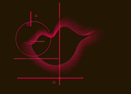 Abstract background with dynamic linear wavesのイラスト素材
